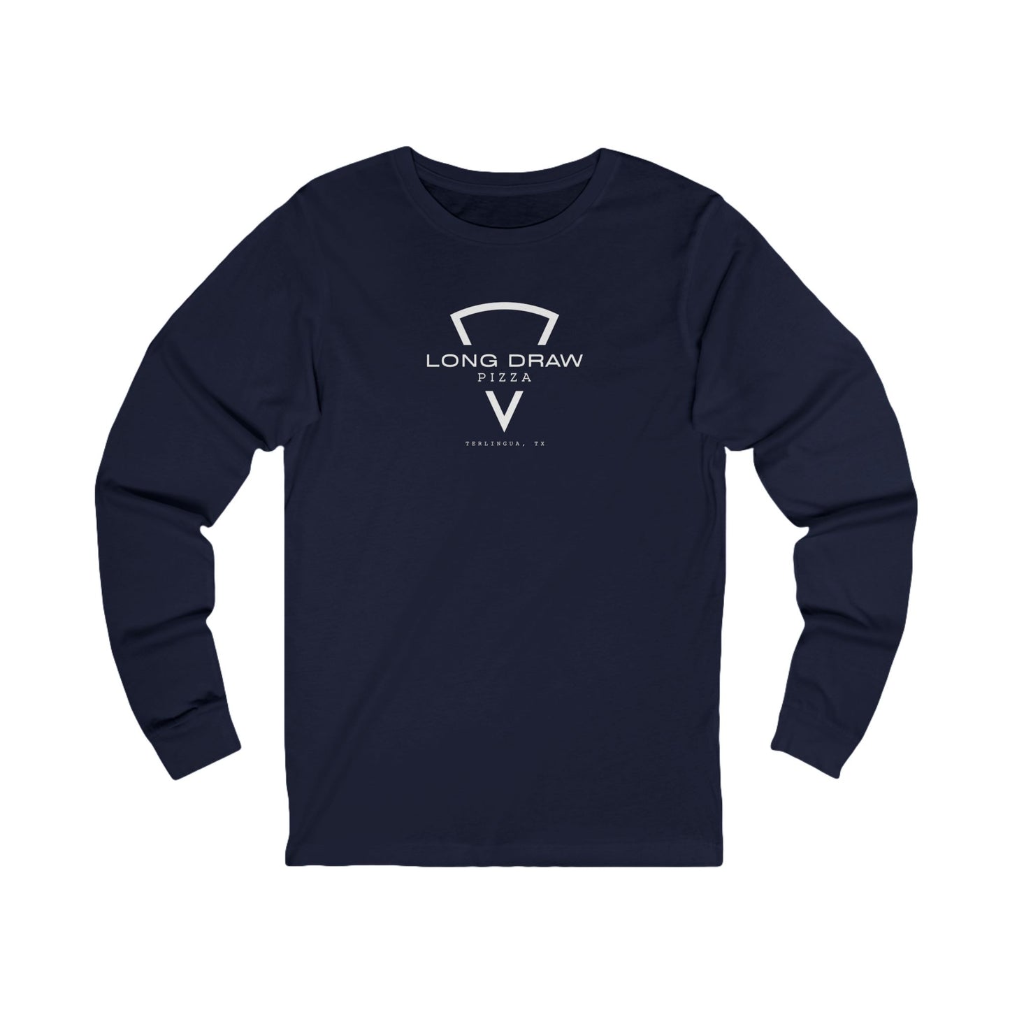 Long Draw Pizza Logo, Jersey Long Sleeve, Unisex
