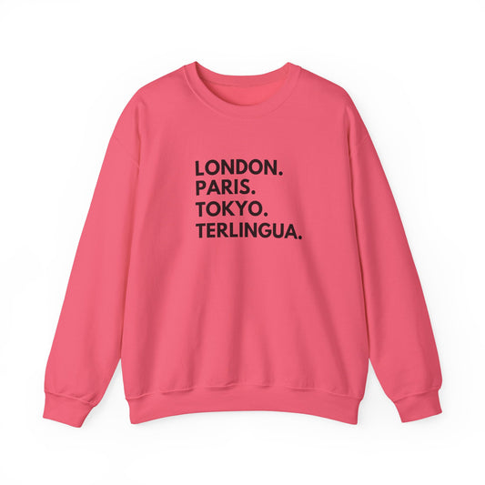 London Paris Tokyo Terlingua Crewneck Sweatshirt, Unisex