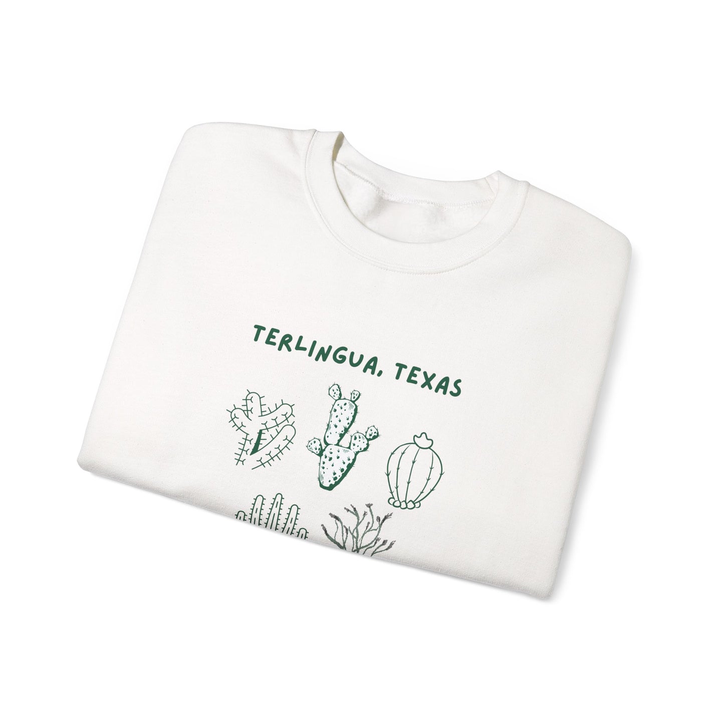 Terlingua Texas Cactus Crewneck Sweatshirt