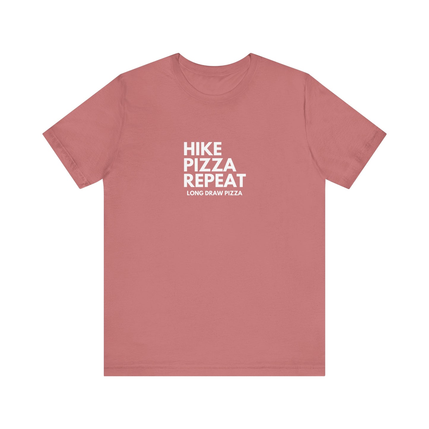 Hike Pizza Repeat Tee — Outdoor Adventure Pizza Lover T-Shirt