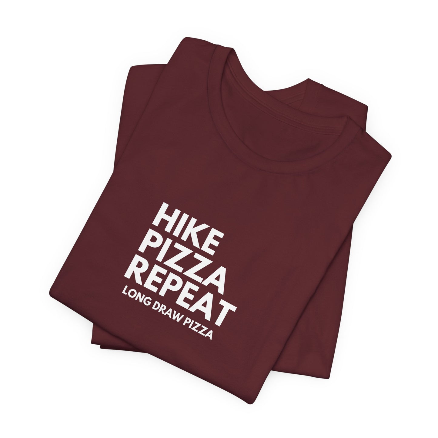 Hike Pizza Repeat Tee — Outdoor Adventure Pizza Lover T-Shirt