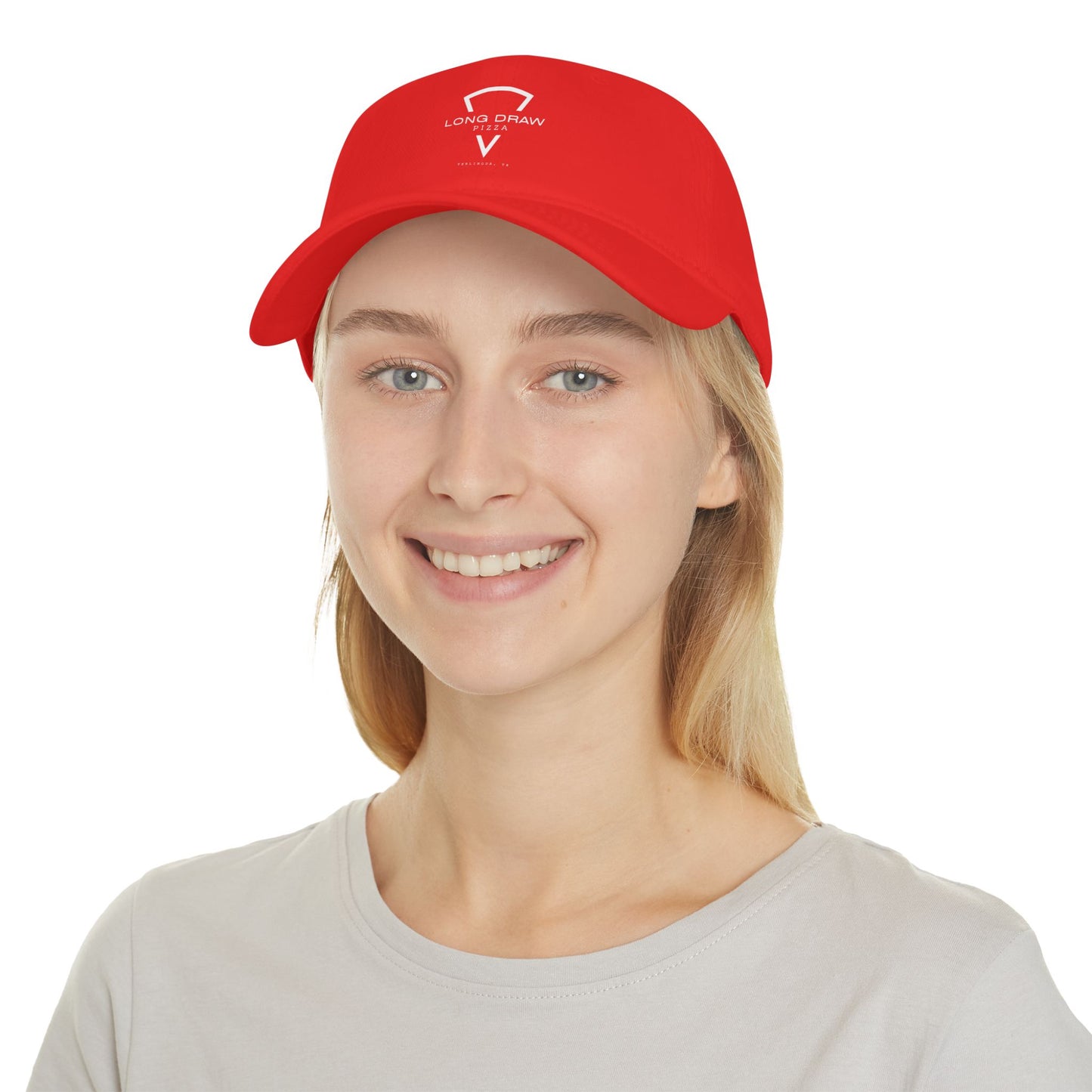 Long Draw Pizza Low Profile Baseball Cap, Unisex