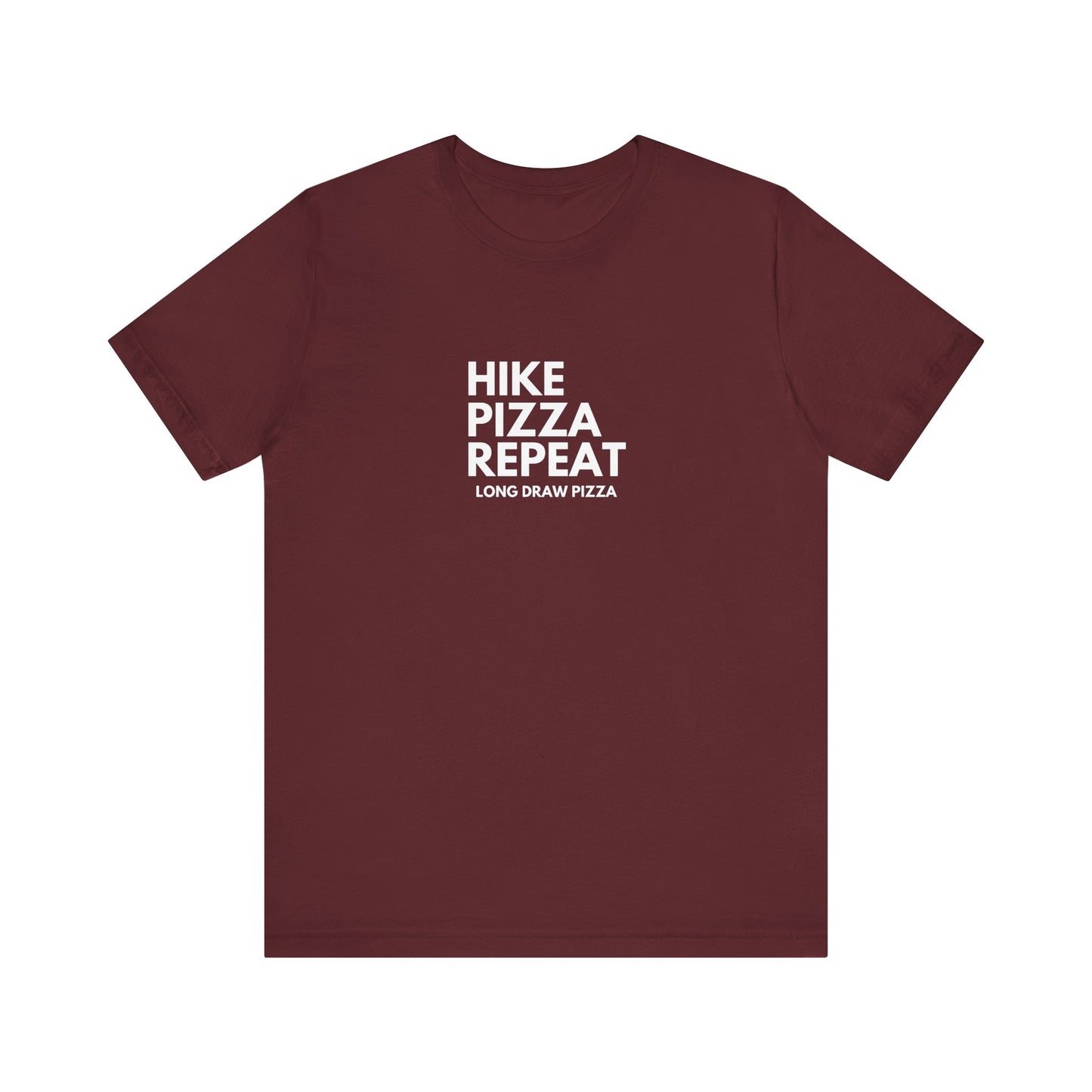 Hike Pizza Repeat Tee — Outdoor Adventure Pizza Lover T-Shirt