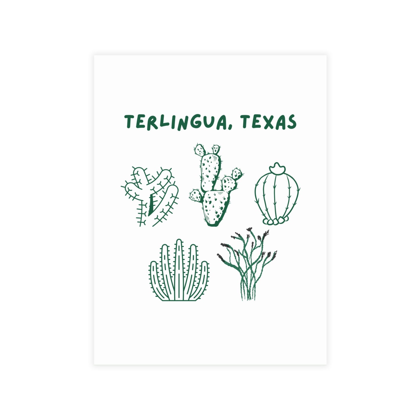 Terlingua Cactus Postcard Bundles (envelopes not included)