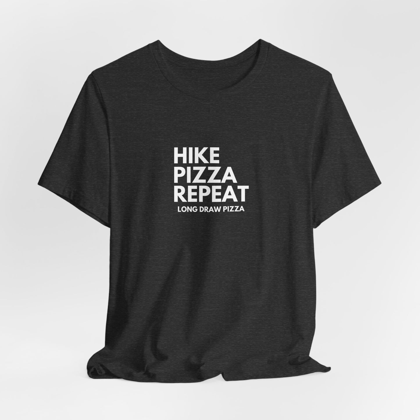 Hike Pizza Repeat Tee — Outdoor Adventure Pizza Lover T-Shirt