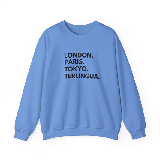 London Paris Tokyo Terlingua Crewneck Sweatshirt, Unisex